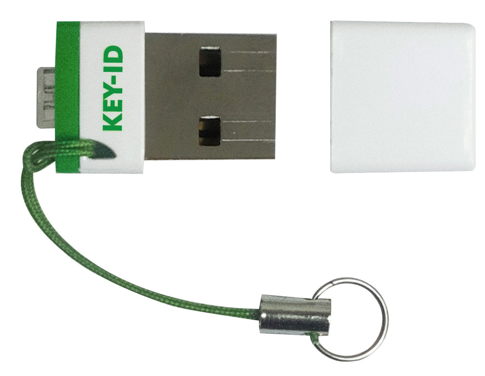 FIDO U2F security key with cap removed